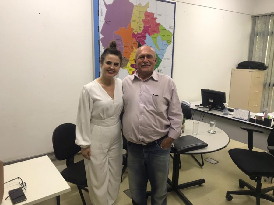 Prefeito de Figueirão Professor Juvenal Consolaro participa de reunião com o Governador Reinaldo Azambuja e a Deputada Estadual Mara Caseiro.