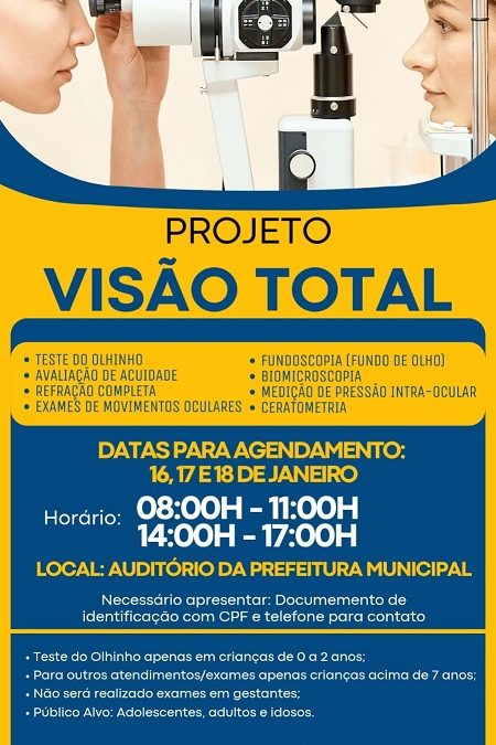 ONG VISÃO TOTAL ATENDERÁ EM FIGUEIRÃO