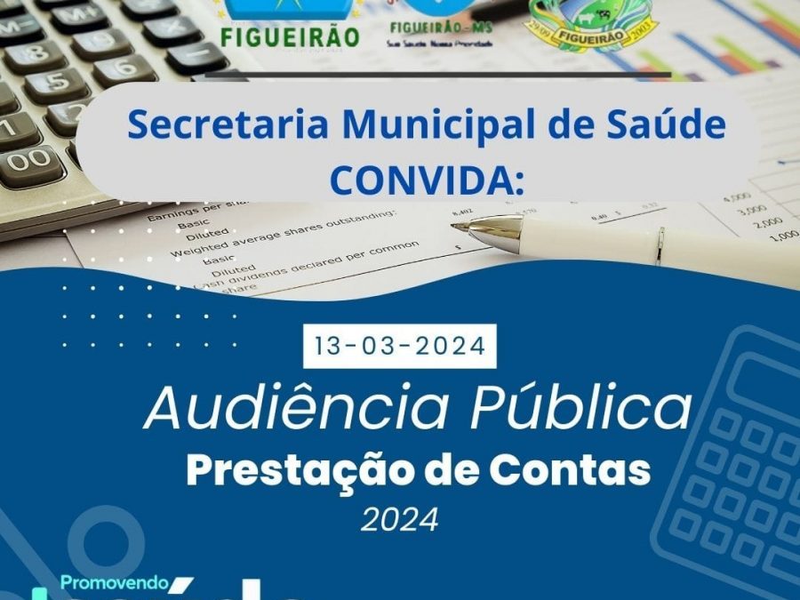 Audiência Pública da Sáude, participe!