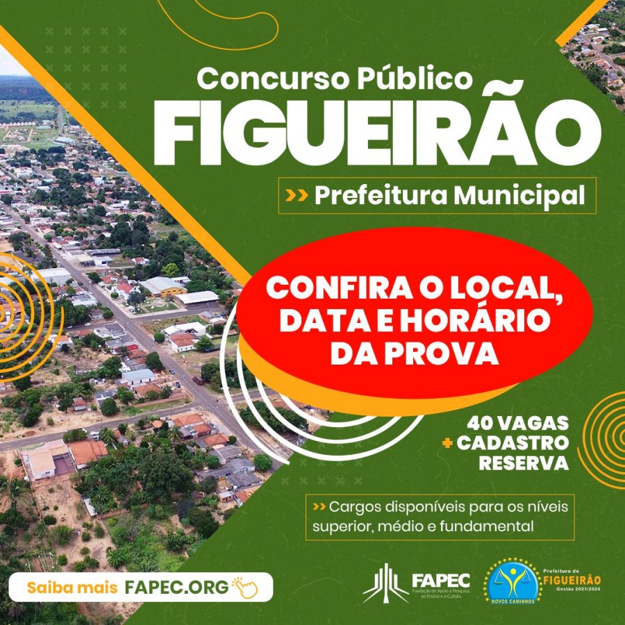 Confira no edital e local e o horário da sua prova do concurso, no link abaixo: