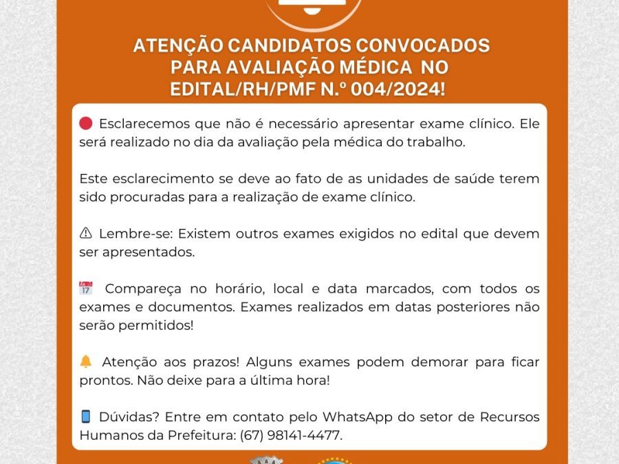 Informações importantes!
