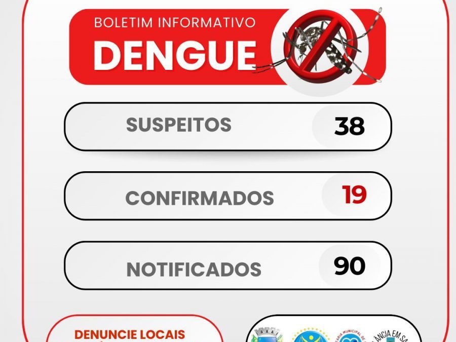 Boletim informativo da Dengue de 01/01 a 14/03/2025.