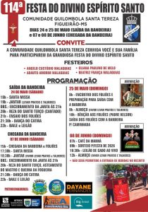 Vem aí 114ª Festa do Divino Espírito Santo da Comunidade Quilombola de Santa Tereza