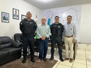 Prefeito recebe visita do comandante da Polícia Militar de Figueirão