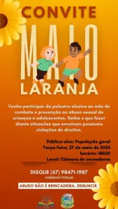 Palestra na Câmara de Vereadores hoje, as 18h.