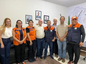 Prefeito e vice receberam membros da Defesa Civil do Estado