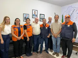 Prefeito e vice receberam membros da Defesa Civil do Estado