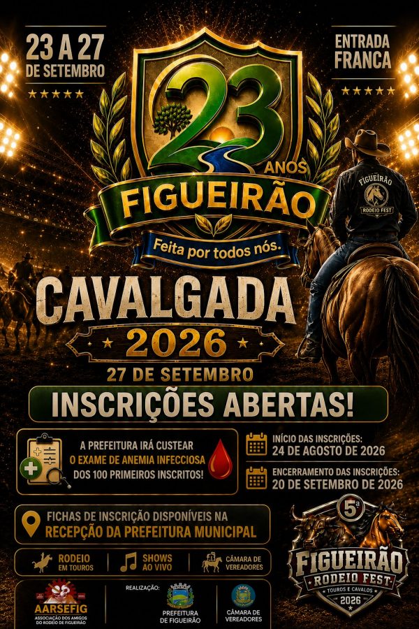 Cavalgada 2026: inscrições abertas em Figueirão